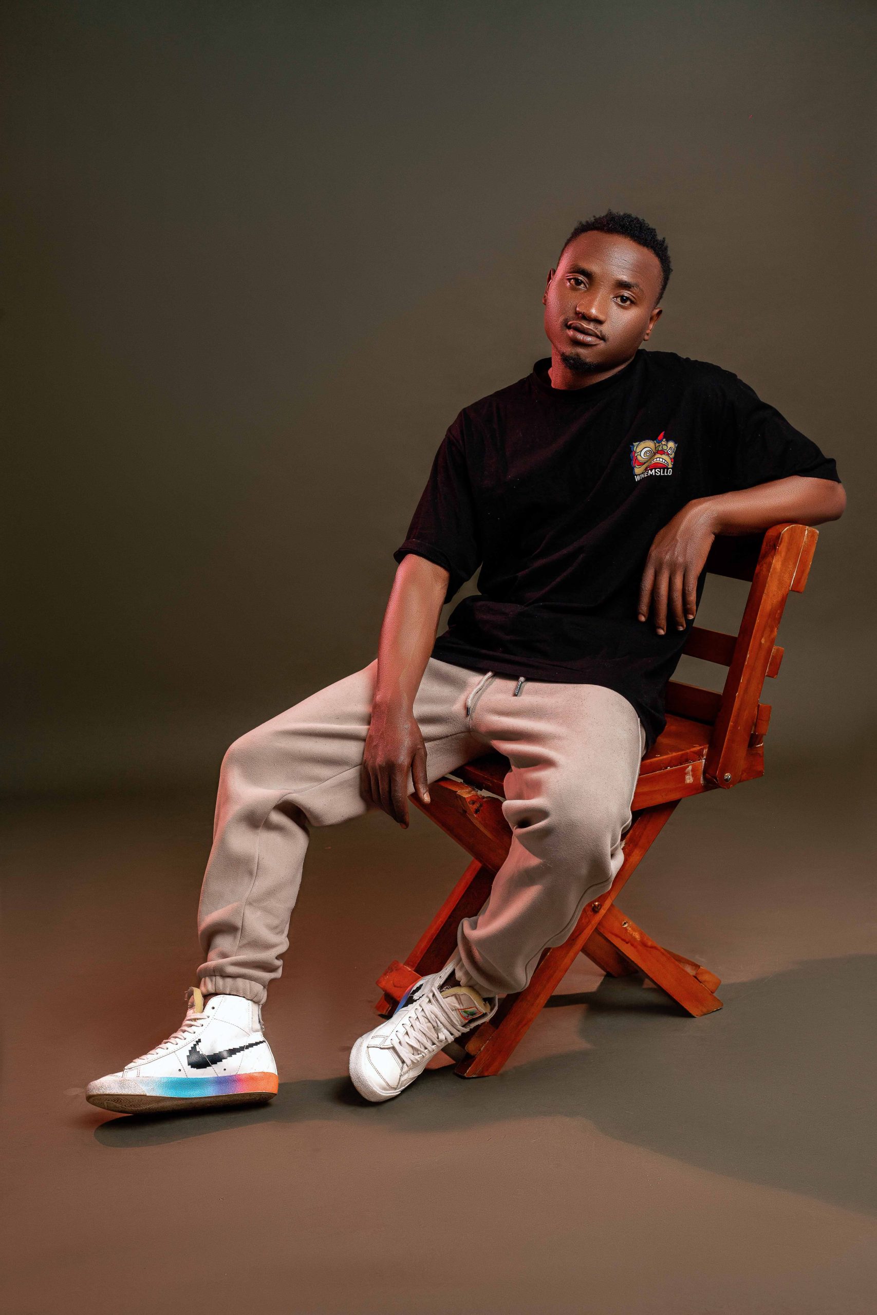 Creative male studio portrait