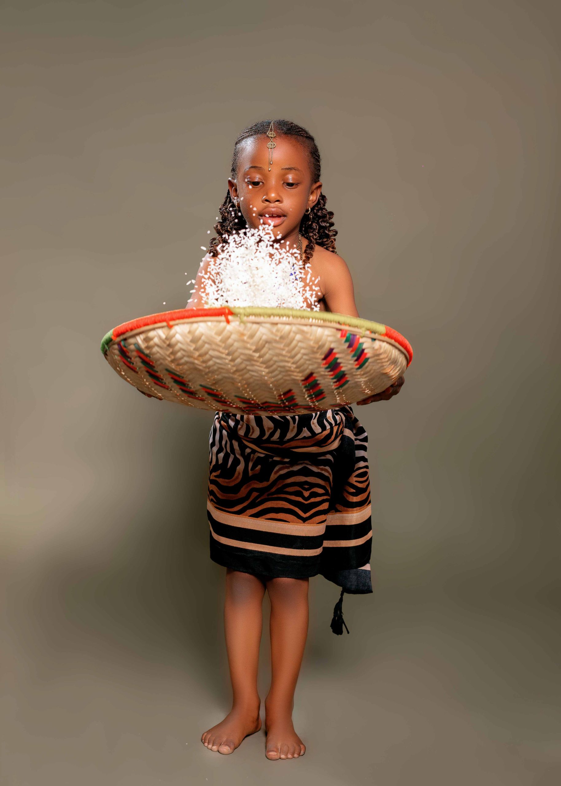Creative child studio portrait