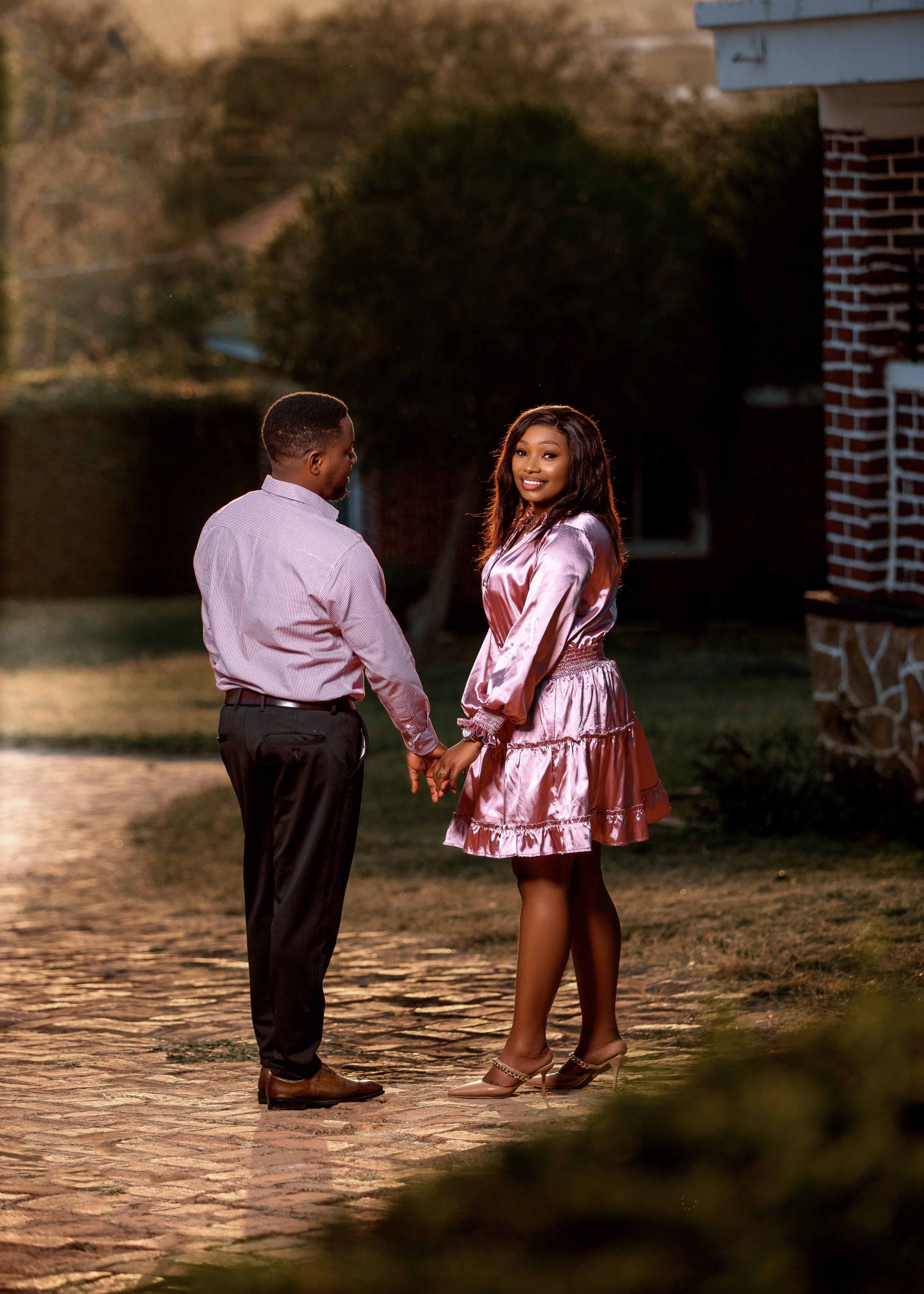 Couple portrait at sunset