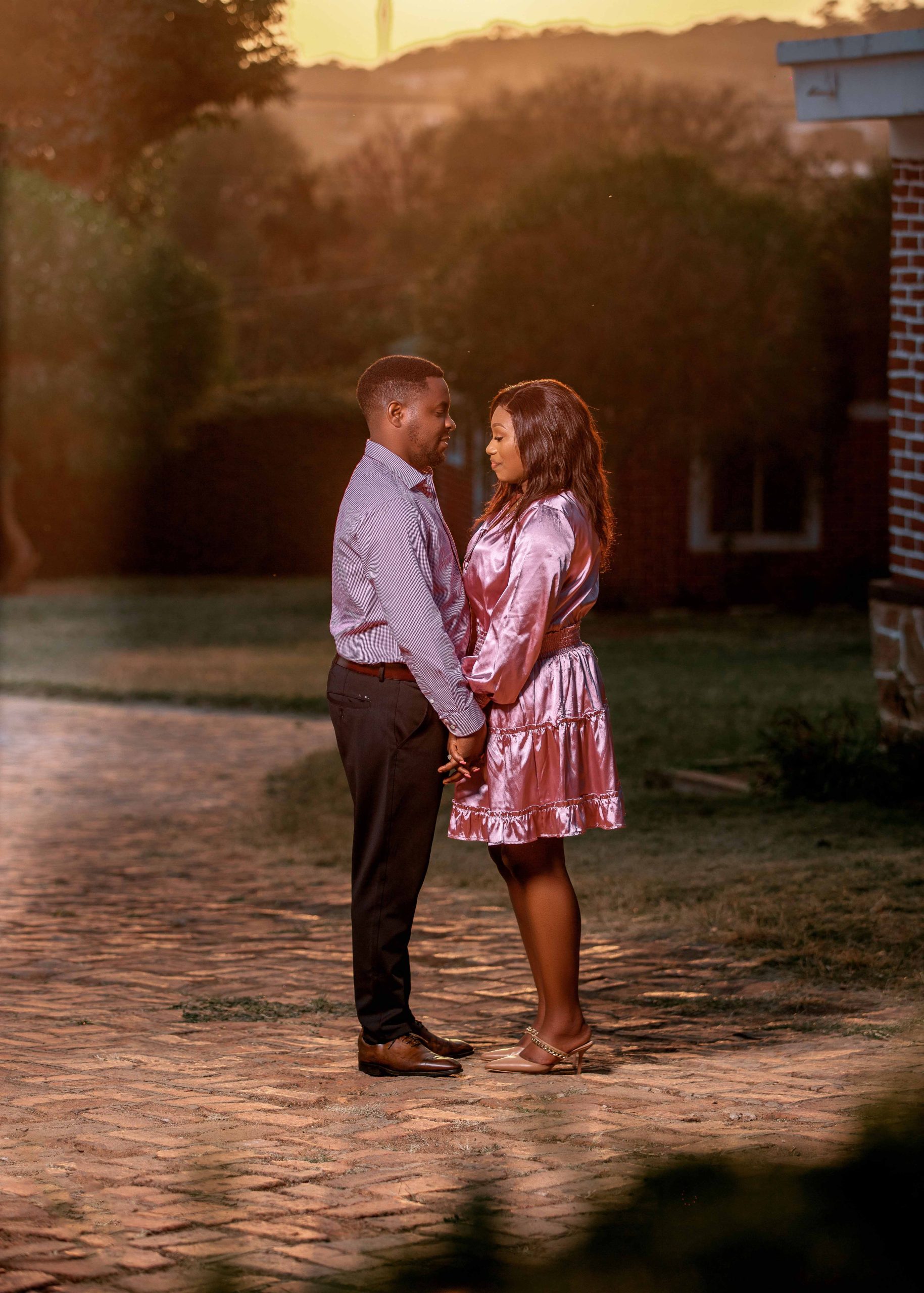 Romantic couple portrait