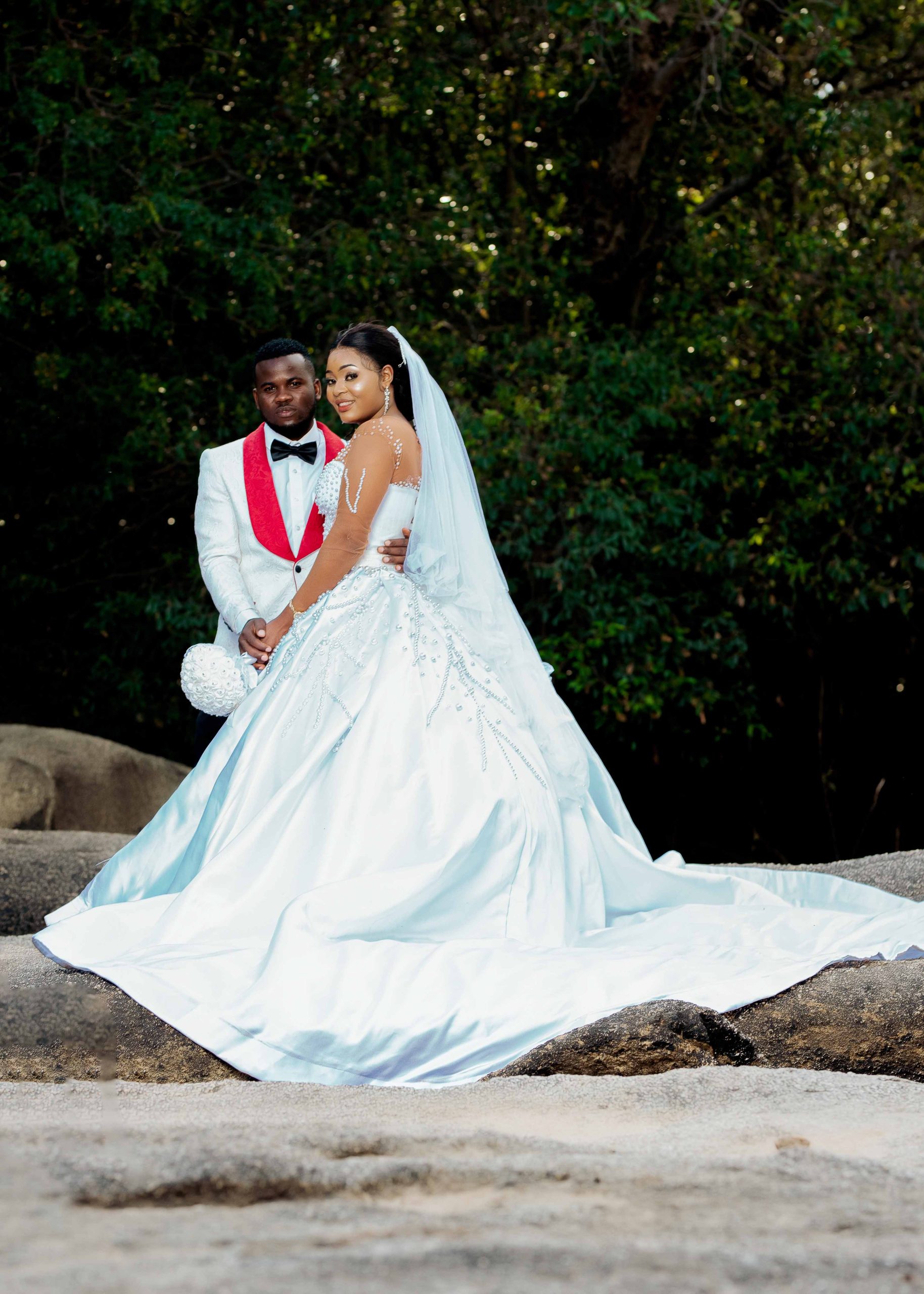 Timeless bride and groom portrait