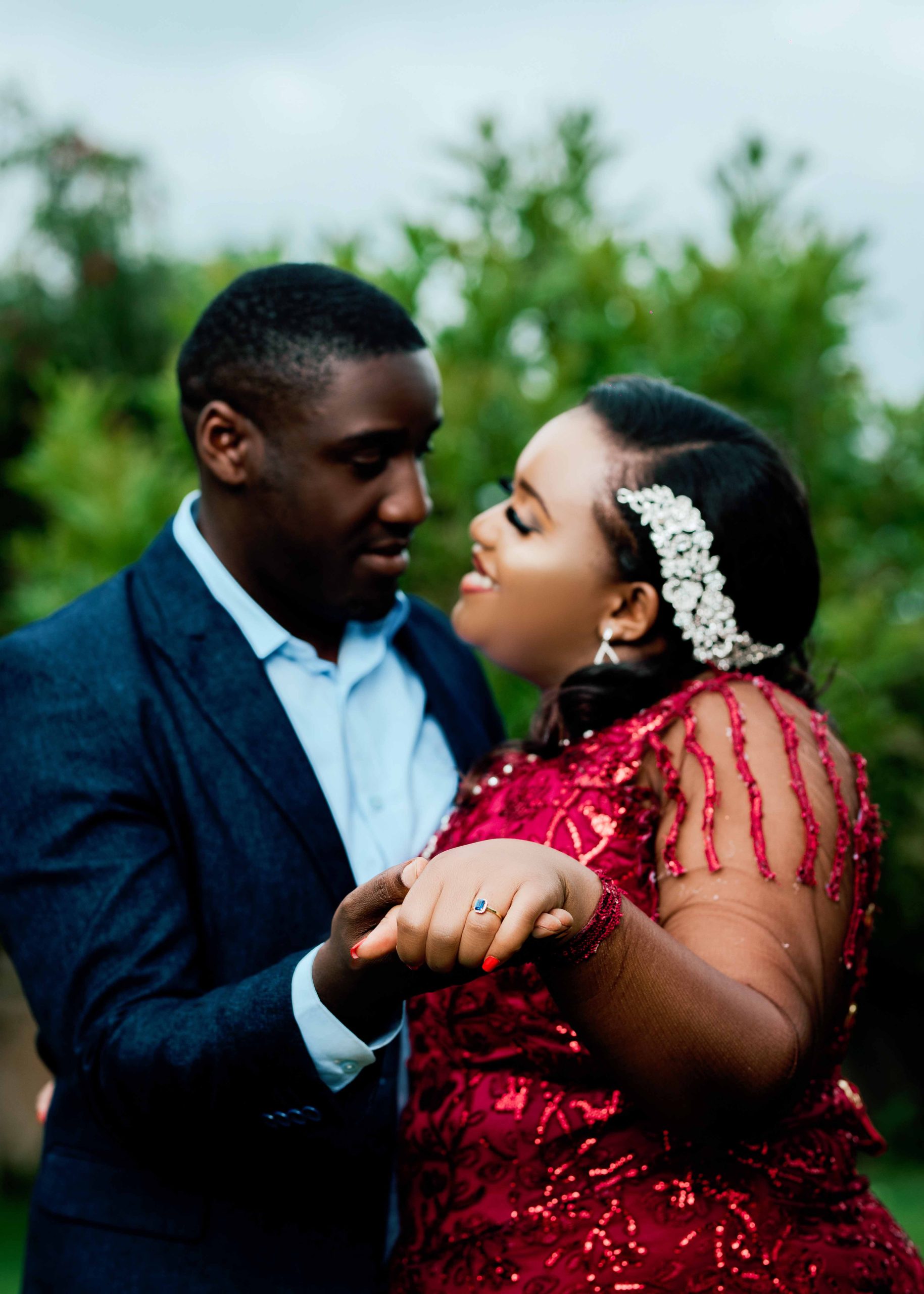 Elegant couple portrait